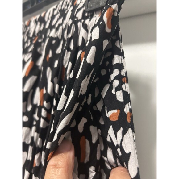 Leopard Print Flat Front Wide Leg Pants Size 12 Modest Teacher Fun Animal Print - Picture 3 of 6